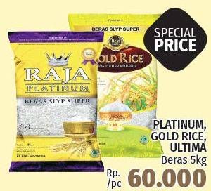 Promo Harga Raja Platinum, Gold Rice, Ultima Beras  - LotteMart