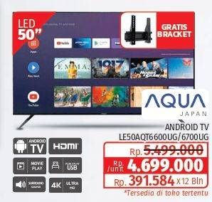 Promo Harga Aqua LE50AQT6600 | LED TV  - Lotte Grosir