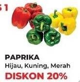 Promo Harga Paprika Merah, Hijau, Kuning per 100 gr - Yogya