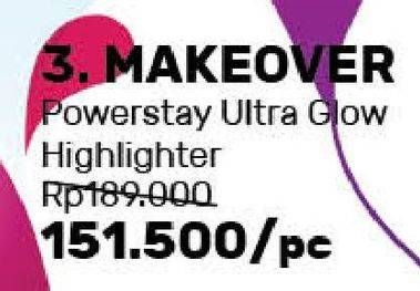 Promo Harga MAKE OVER Powerstay Ultra Glow Highlighter  - Guardian