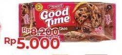 Promo Harga GOOD TIME Cookies Chocochips Coffee, Double Choc, Classic, Rainbow Chocochip, Pandan 72 gr - Alfamart