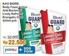 Promo Harga Biore Guard Body Foam Active Antibacterial, Lively Refresh, Energetic Cool 450 ml - Indomaret