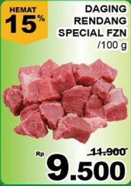 Promo Harga Daging Rendang Sapi Frozen per 100 gr - Giant