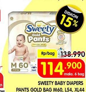 Promo Harga Sweety Gold Pants L54, M60, XL44 44 pcs - Superindo