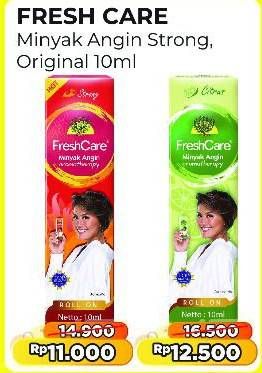 Promo Harga Fresh Care Minyak Angin Aromatherapy Hot Strong 10 ml - Alfamart