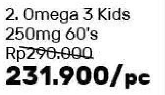 Promo Harga SUNKIST Omega 3 - Kids 60 pcs - Guardian