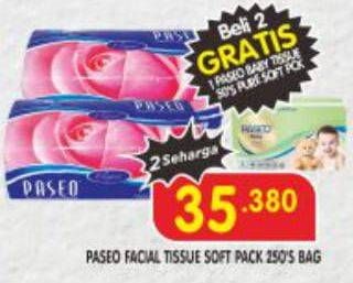 Promo Harga PASEO Facial Tissue Elegant 250 sheet - Superindo