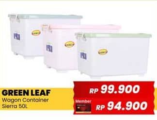 Promo Harga Green Leaf Container Sierra 50L  - Yogya