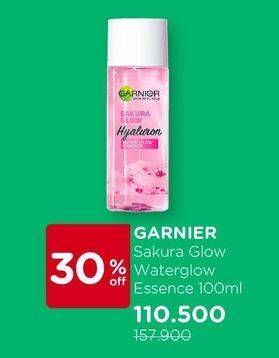 Promo Harga GARNIER Sakura Glow Hyaluron Water Glow Essence 100 ml - Watsons