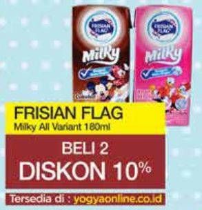 Promo Harga FRISIAN FLAG Susu UHT Milky All Variants 180 ml - Yogya