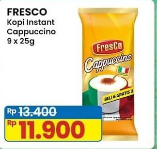 Promo Harga Fresco Cappuccino per 9 sachet 25 gr - Indomaret