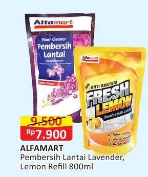 Promo Harga ALFAMART Pembersih Lantai Lavender, Lemon 800 ml - Alfamart