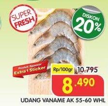 Promo Harga Udang Vanamae AK 55-60 per 100 gr - Superindo