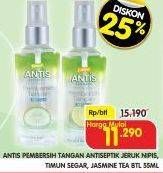 Promo Harga ANTIS Hand Sanitizer Jasmine Tea, Jeruk Nipis, Timun 55 ml - Superindo