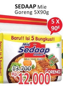 Promo Harga SEDAAP Mie Goreng Original per 5 pcs 90 gr - Alfamidi