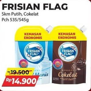Promo Harga Frisian Flag Susu Kental Manis Cokelat, Putih 545 gr - Alfamidi