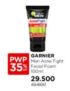 Promo Harga Garnier Men Acno Fight Facial Foam 100 ml - Watsons