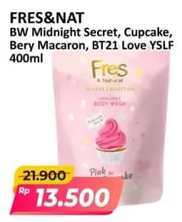 Promo Harga Fres & Natural Body Wash 400 ml   - Alfamart
