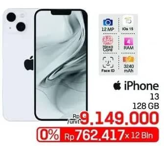 Promo Harga Apple iPhone 13 128 GB  - LotteMart