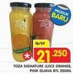 Promo Harga TOZA Signature Juice  Orange, Pink Guava 250 ml - Superindo