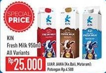 Promo Harga KIN Fresh Milk All Variants 950 ml - Hypermart