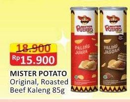 Promo Harga MISTER POTATO Snack Crisps Original, Roasted Beef 85 gr - Alfamart