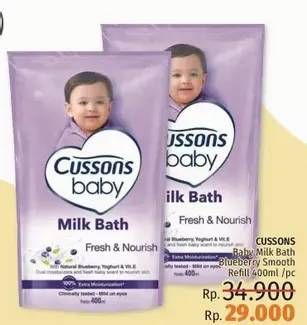 Promo Harga CUSSONS BABY Milk Bath Fresh Nourish 400 ml - LotteMart