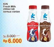 Promo Harga KIN Fresh Milk All Variants 200 ml - Indomaret