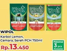 Promo Harga Wipol Karbol Wangi Lemon, Cemara, Sereh Jeruk 750 ml - Yogya