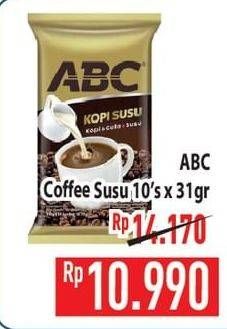 Promo Harga ABC Kopi Susu per 10 sachet 31 gr - Hypermart