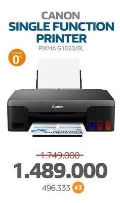 Promo Harga Canon Pixma G1020 Printer  - Electronic City