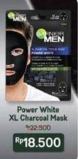 Promo Harga GARNIER MEN XL Charcoal Tissue Mask Power White  - Indomaret