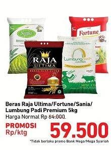 Promo Harga Raja Ultima/Fortune/Sania/Lumbung Padi Beras Premium  - Carrefour