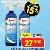 Promo Harga YURI Disinfectant Spray 500 ml - Superindo