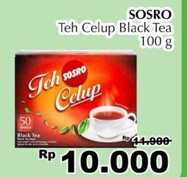 Promo Harga Sosro Teh Celup Black Tea 50 pcs - Giant