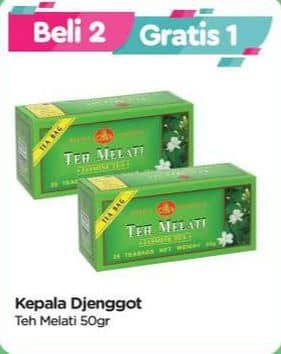 Promo Harga Kepala Djenggot Teh Celup Jasmine Tea per 25 pcs 2 gr - TIP TOP