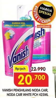 Promo Harga VANISH Penghilang Noda Cair Pink, White 425 ml - Superindo