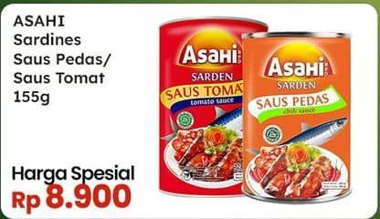 Promo Harga Asahi Sardines Saus Pedas, Saus Tomat 155 gr - Indomaret