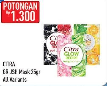 Promo Harga CITRA Glow Recipe Juicy Sheet Mask All Variants 25 gr - Hypermart