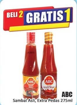 Promo Harga ABC Sambal Asli, Extra Pedas 275 ml - Hari Hari