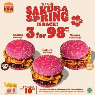 Promo Harga BURGER KING Sakura Beef Burger  - Burger King