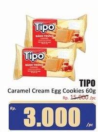 Promo Harga Tipo Caramel Cream Egg Cookies 60 gr - Hari Hari