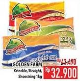 Promo Harga Golden Farm French Fries Crinkle, Straight, Shoestring 1000 gr - Hypermart