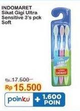 Promo Harga Indomaret Sikat Gigi Ultra Sensitive Soft 3 pcs - Indomaret