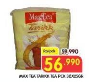 Promo Harga Max Tea Minuman Teh Bubuk per 30 sachet 25 gr - Superindo