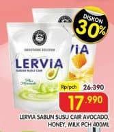 Promo Harga Lervia Sabun Cair Susu  Plus Avocado, Original, Plus Honey 400 ml - Superindo