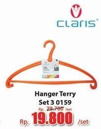 Promo Harga CLARIS Hanger Terry 0159 3 pcs - Hari Hari