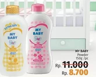 Promo Harga MY BABY Baby Powder 150 gr - LotteMart