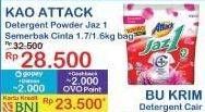 Promo Harga Attack Jaz1 Detergent Powder Semerbak Cinta 1700 gr - Indomaret