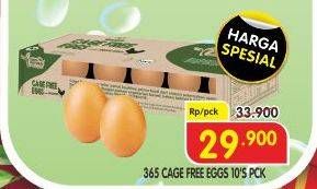 Promo Harga 365 Cage Free Eggs 10 pcs - Superindo